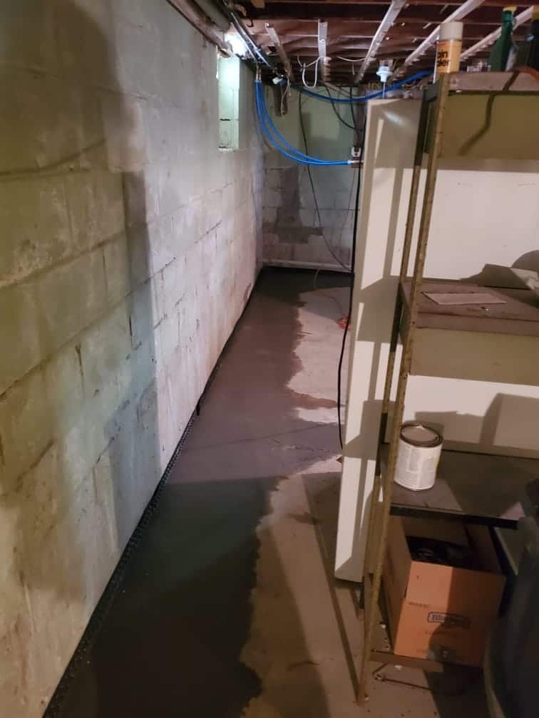All Star Basements fixing water in the basement before renovations in Rochester, MN
