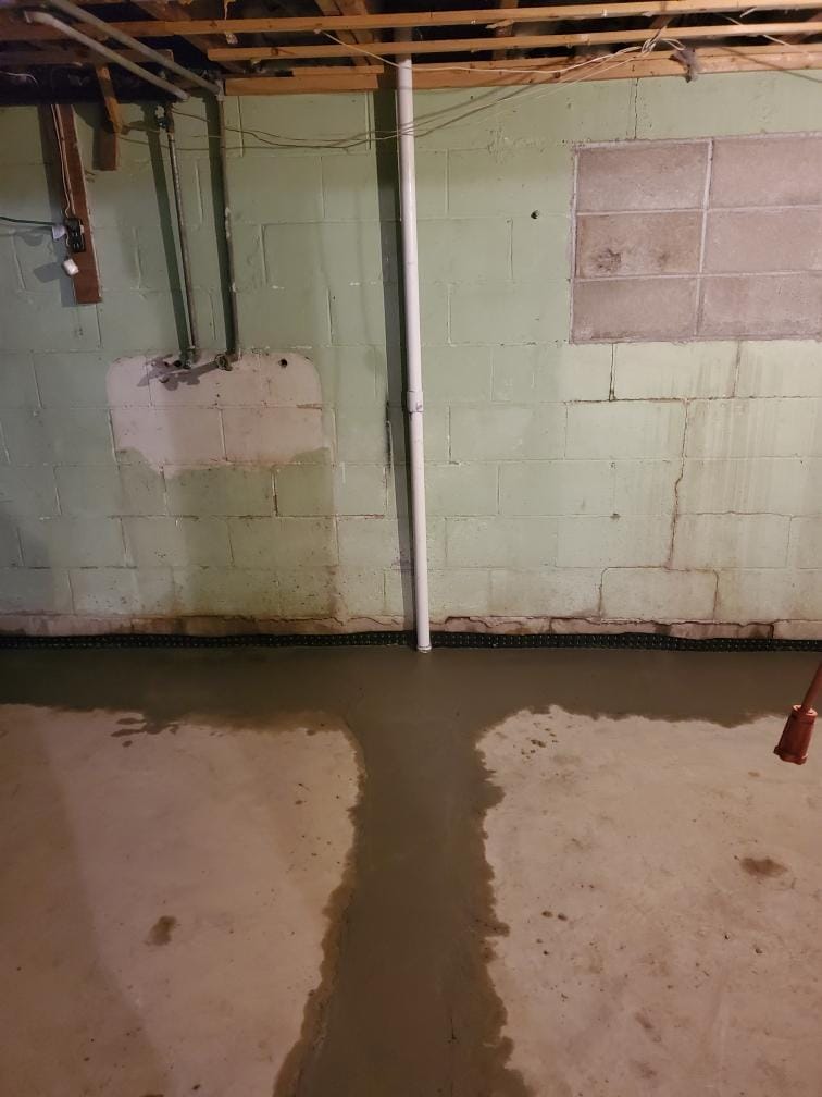 All Star Basements fixing water in the basement before renovations in Rochester, MN