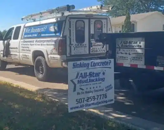 Mudjacking job in Austin, MN