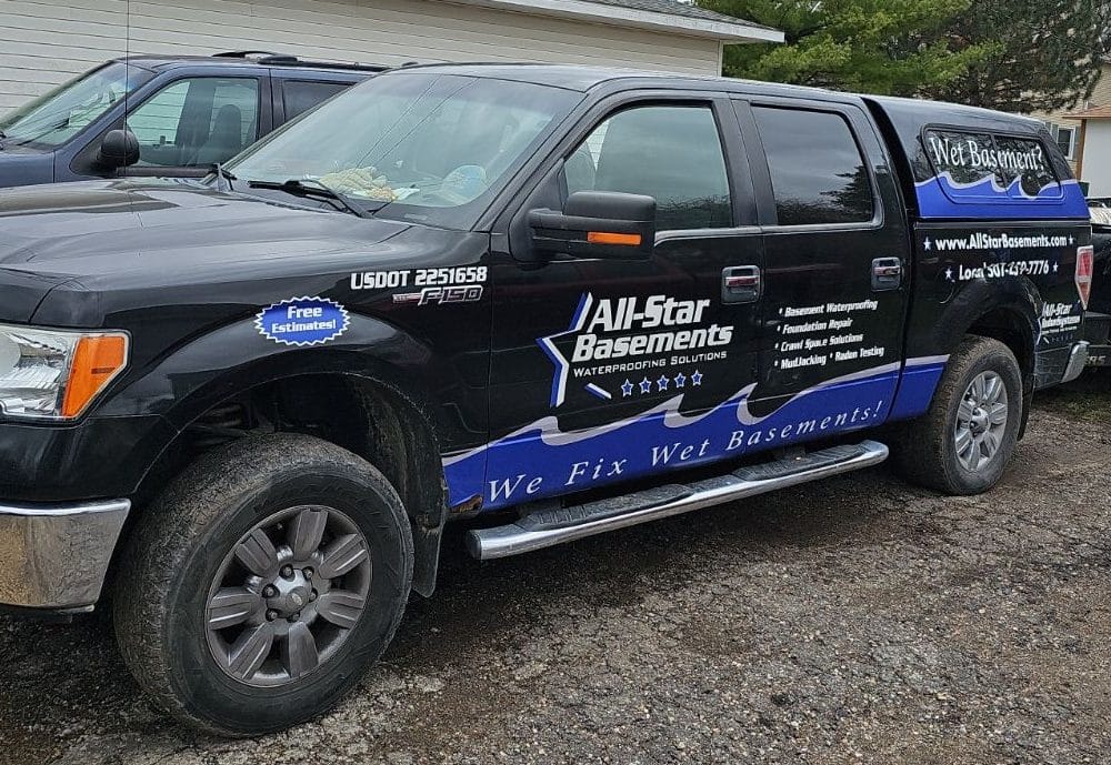 Kenyon, MN. We Installed 172′ of our All-Star Drain System with Wall System and our Two-Star Sump System.