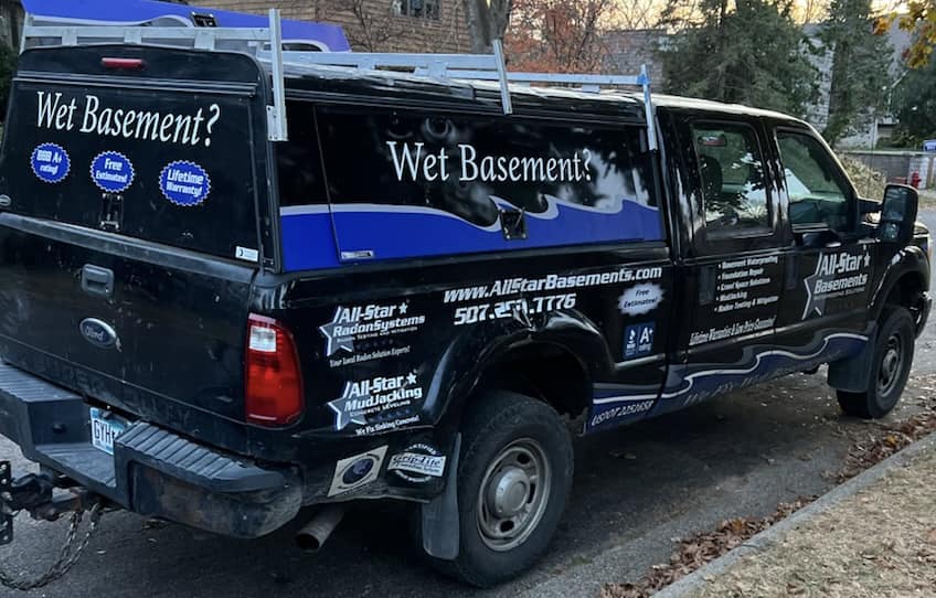 Basement Waterproofing install in Northfield, MN